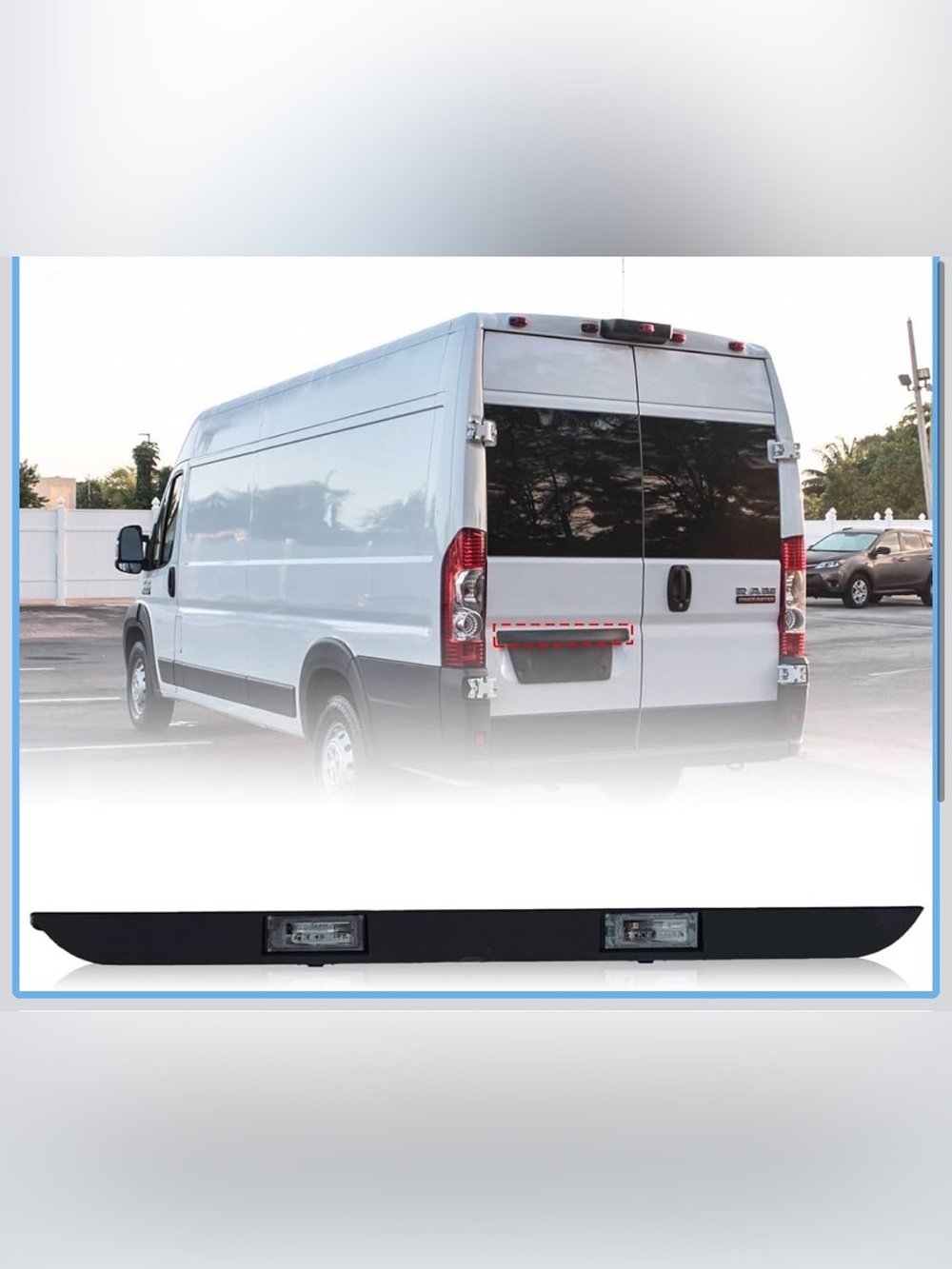 New Rear License Number Plate Light Trim for Promaster 1500 2500 3500
2014-2023